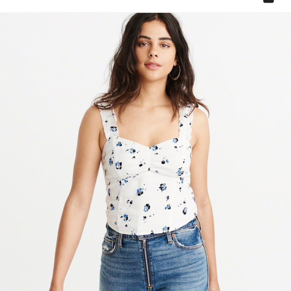 Ruffle strap crop top